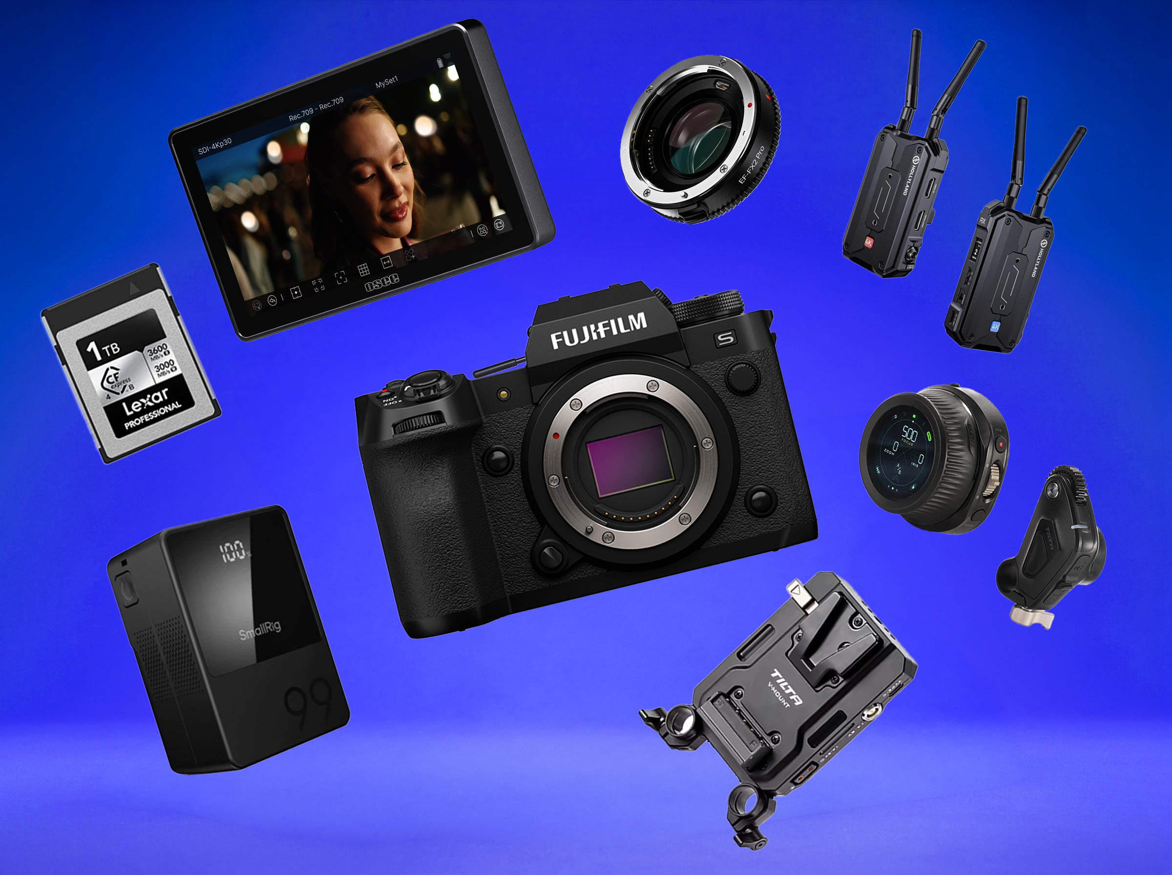 Fujifilm x-h2s 6k feature kit | body & wireless focus package