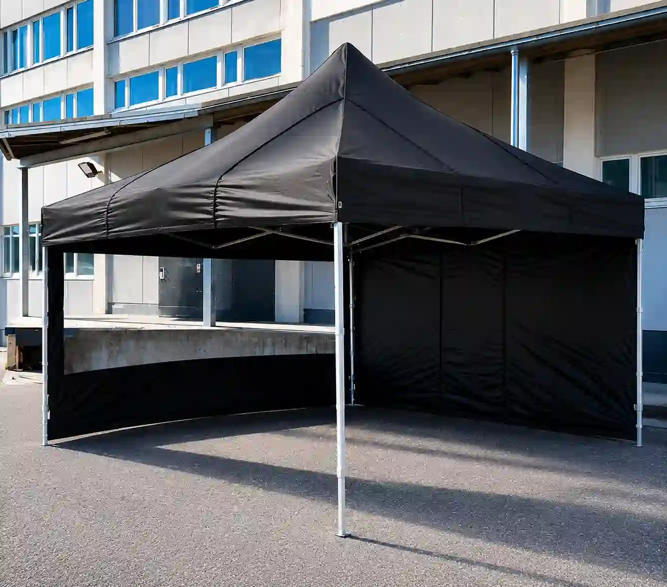 4x4 m ammattitason pop-up teltta (musta)