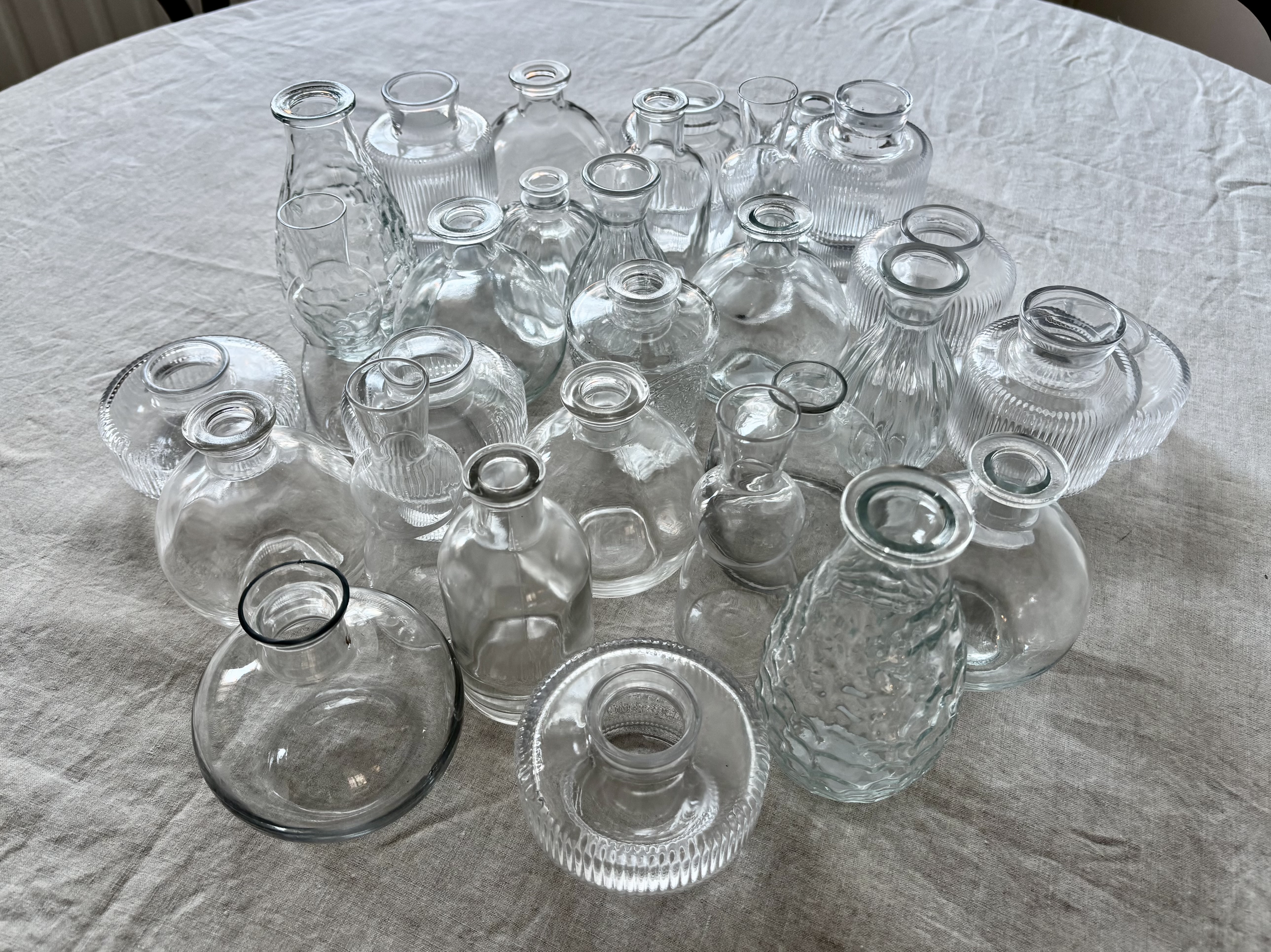 Små glasvaser 36st