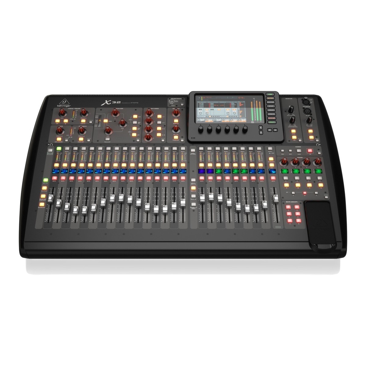 Behringer x32 digital mixer med 32 kanaler och behringer s32 digital stagebox-enhet 