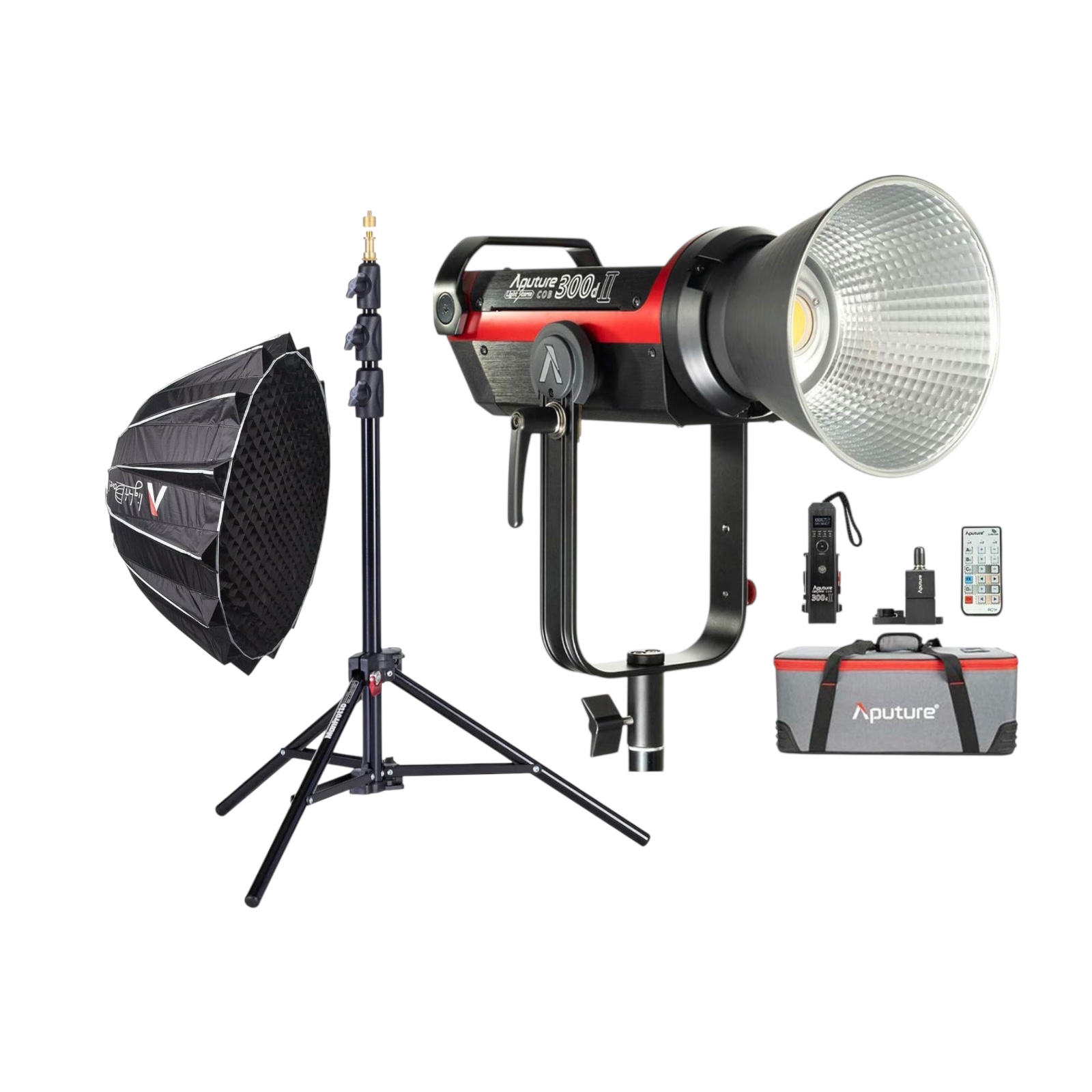 Aputure ls 300d ii led light kit stand  filming studio video lighting camera