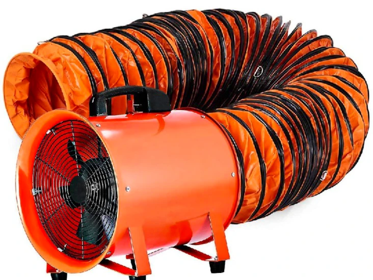 Byggvifte / ventilasjonsvifte med 10m fleksibel slange!