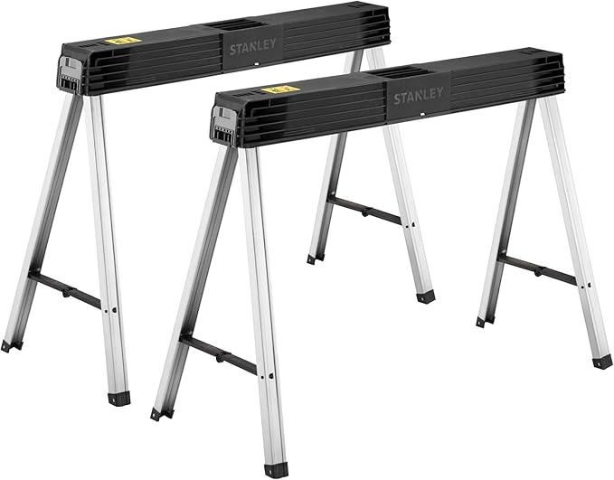 Stanley folding saw horses 109cm pair