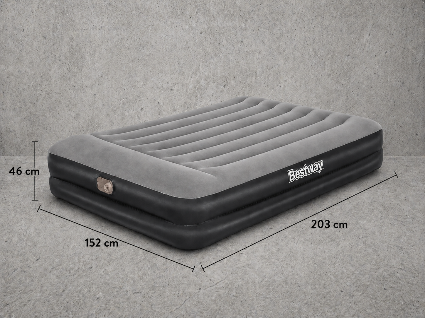 Luftmadrass – queen size med inbyggd ac-pump