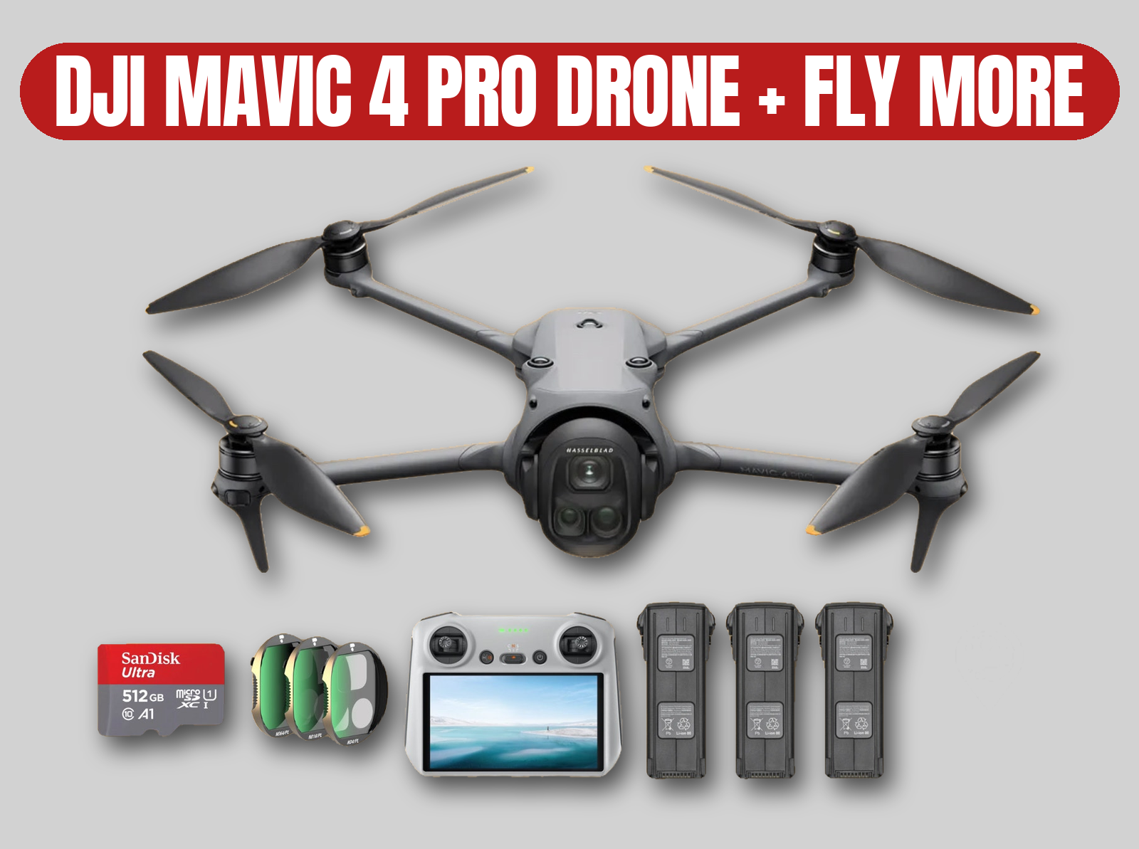 Dji mavic 4 pro drone fly more kit | 512gb sd card / nd filters