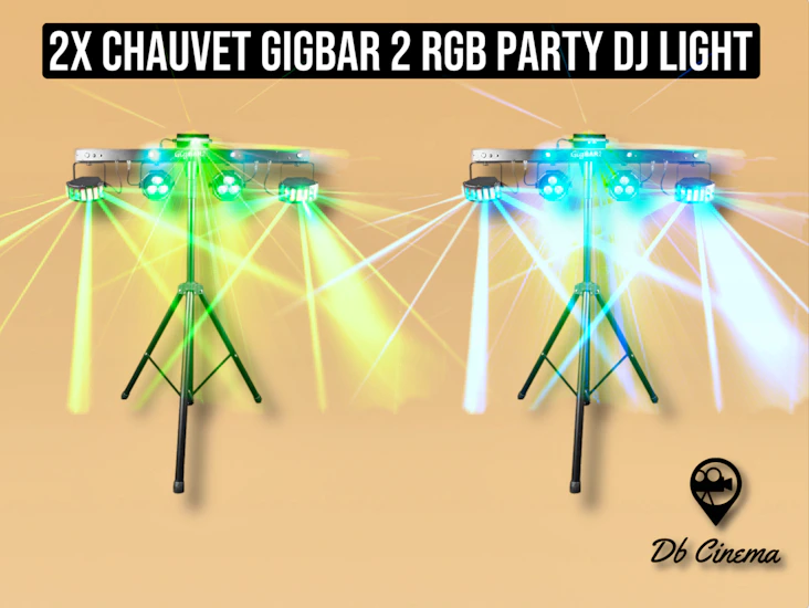 2x dj light party led event gigbar chauvet dekker, laser