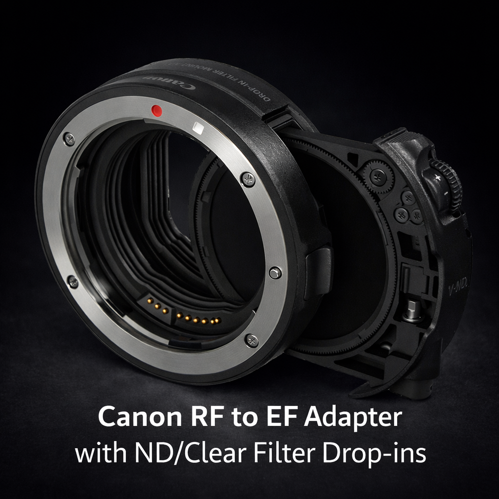 Canon rf to ef adapter with nd & clear filter drop in