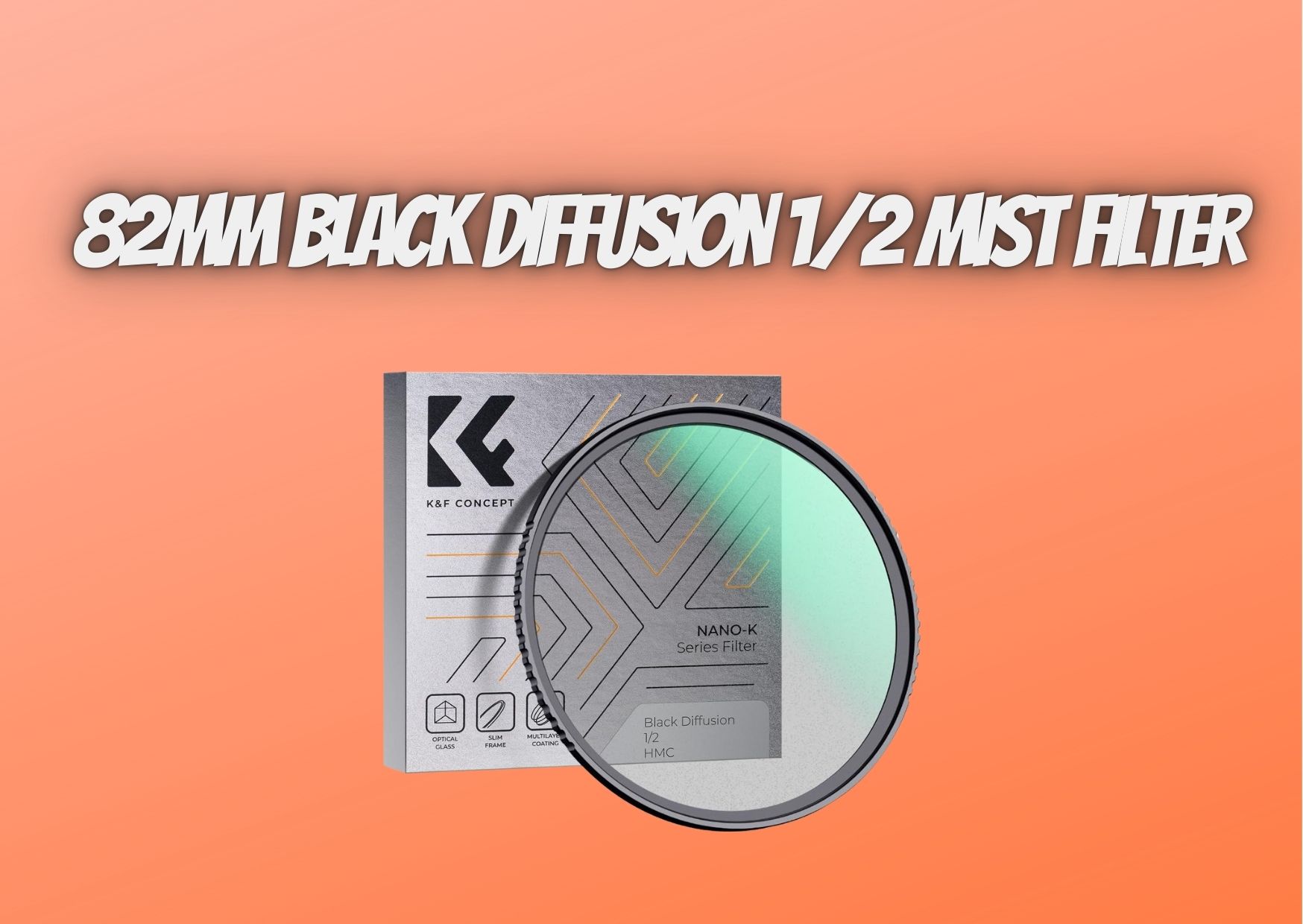  82mm black diffusion 1/2 filter mist soft glow diffuser lens filters 
