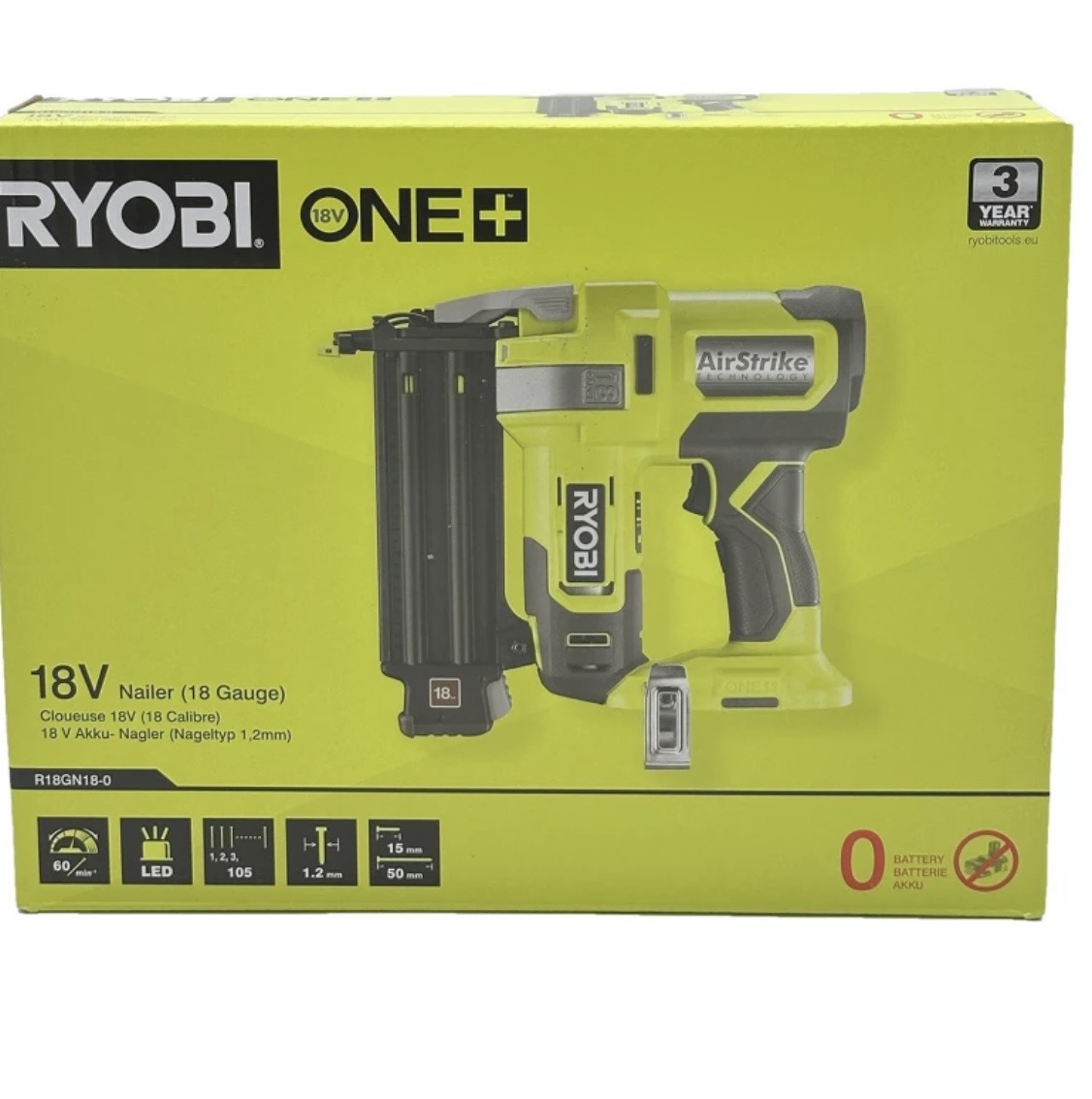 Ryobi dykkertpistol på batteri