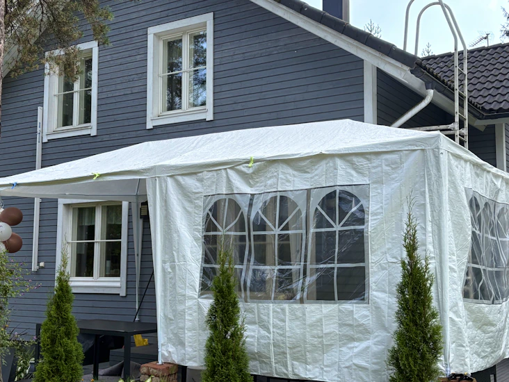 Valkoinen juhlateltta 3x6m
