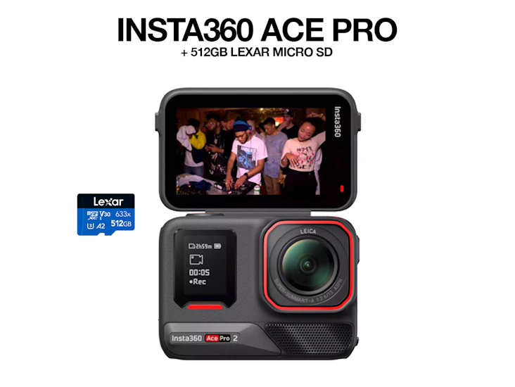 Insta360 ace pro action camera + 512gb lexar micro sd