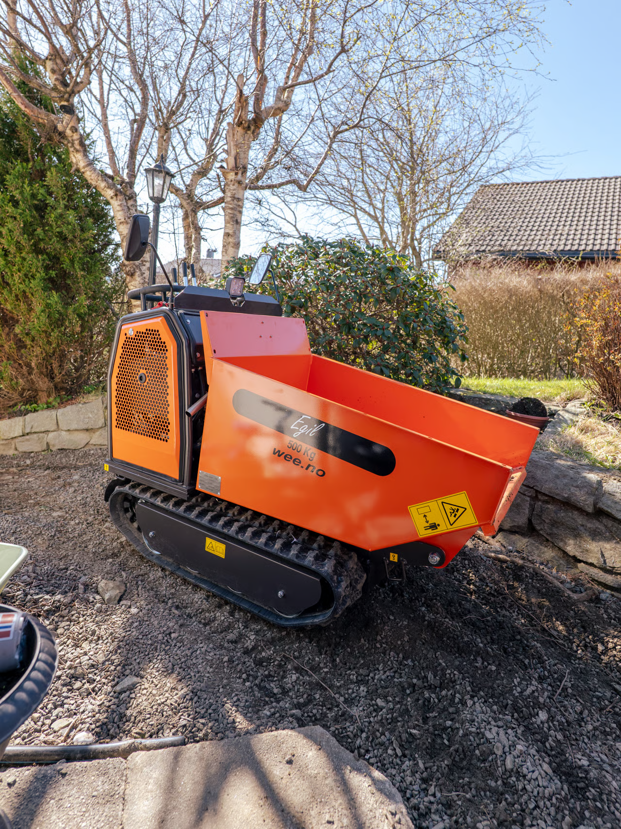 Hydraulisk minidumper 500kg på belter og el-start – wee egil