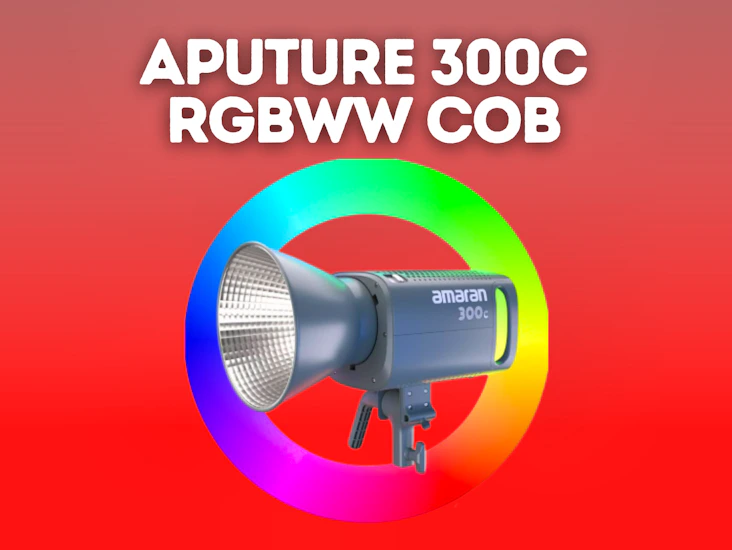 Aputure amaran 300c rgbww cob led video continuous lighting 300w cct 2500k-7500k bowens mount point-source led 26,580 - gb
