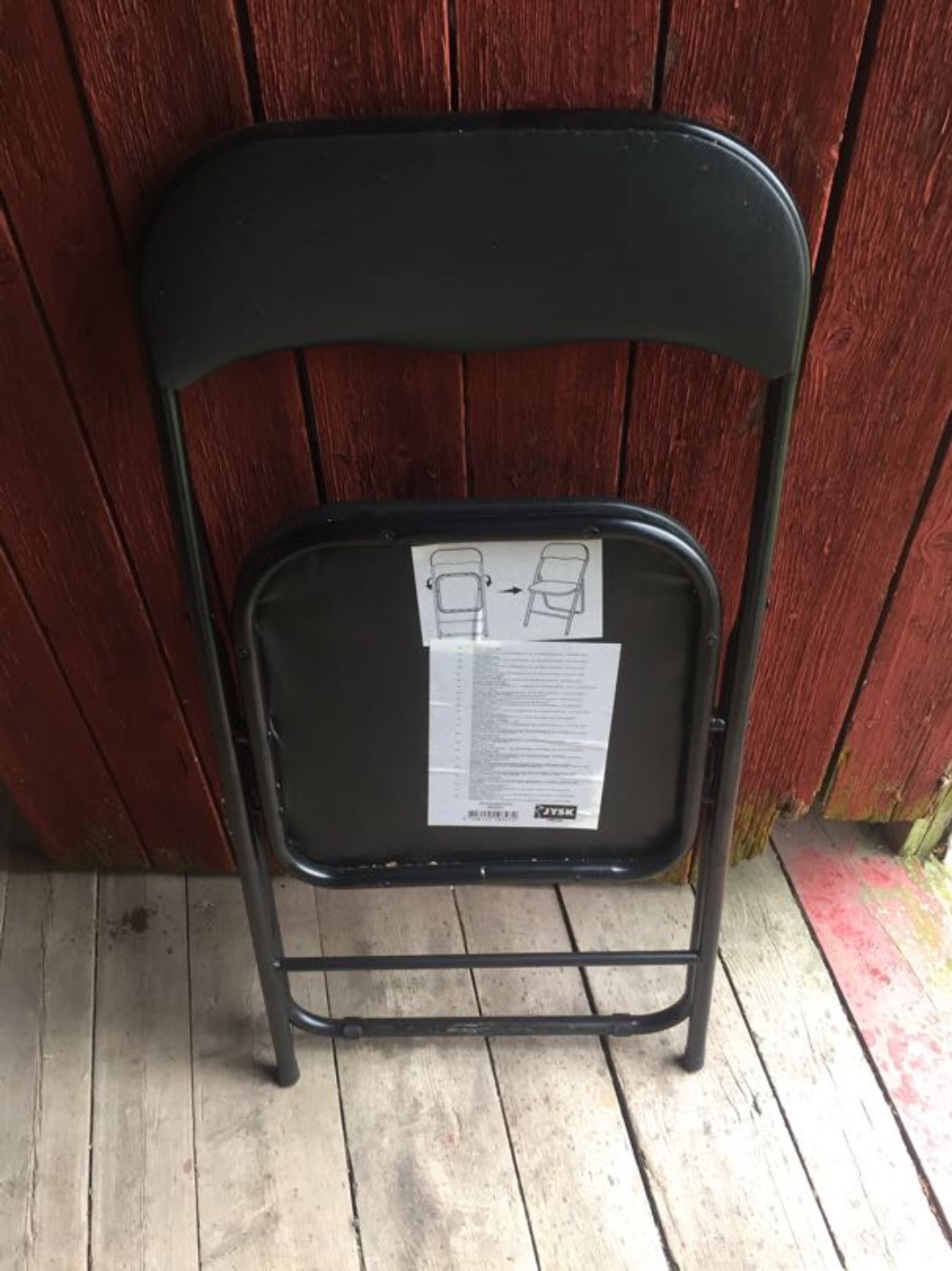 5 stk svarte klappstoler