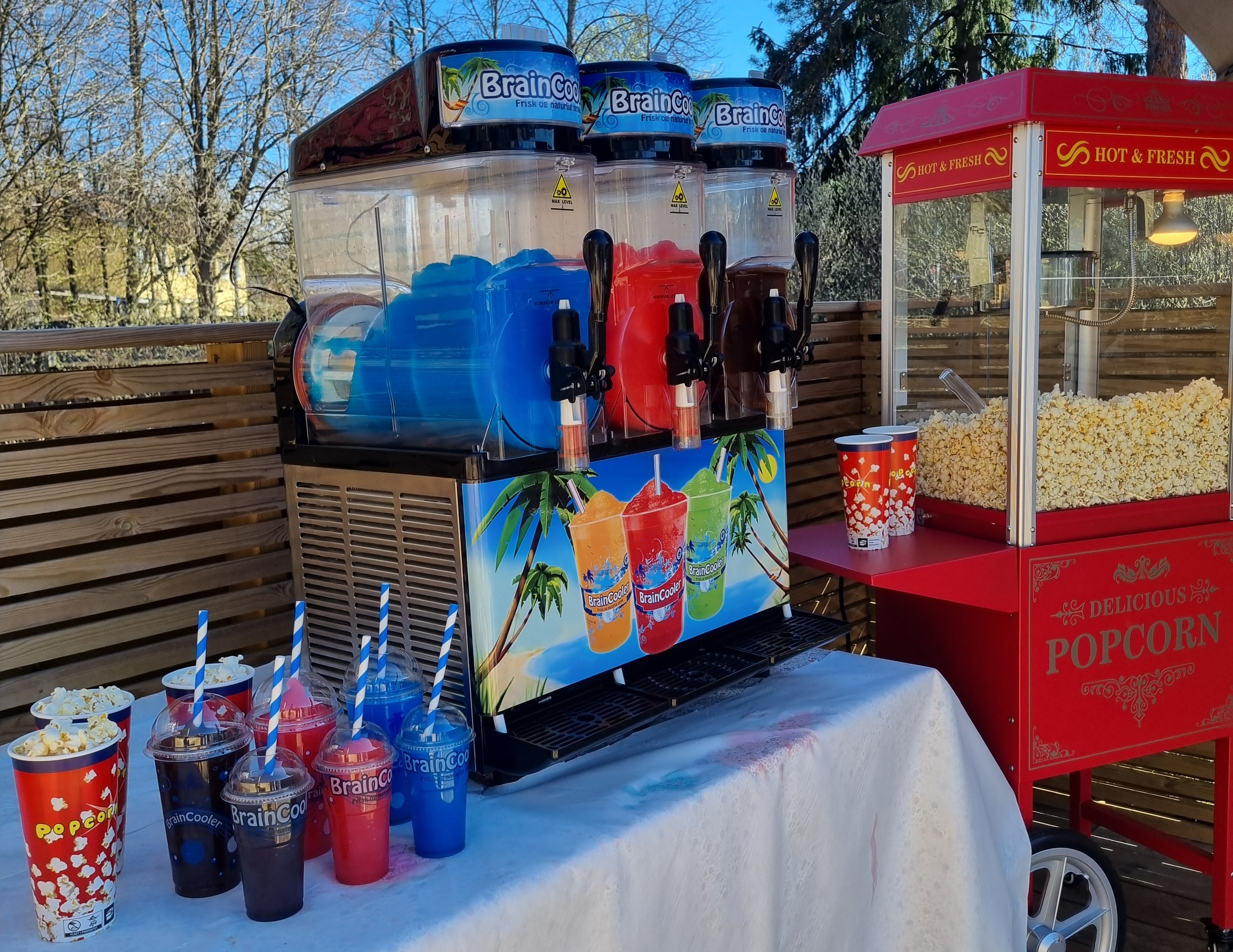 Festpakke til leie, slush + popcorn (perfekt til bursdag og arrangement)