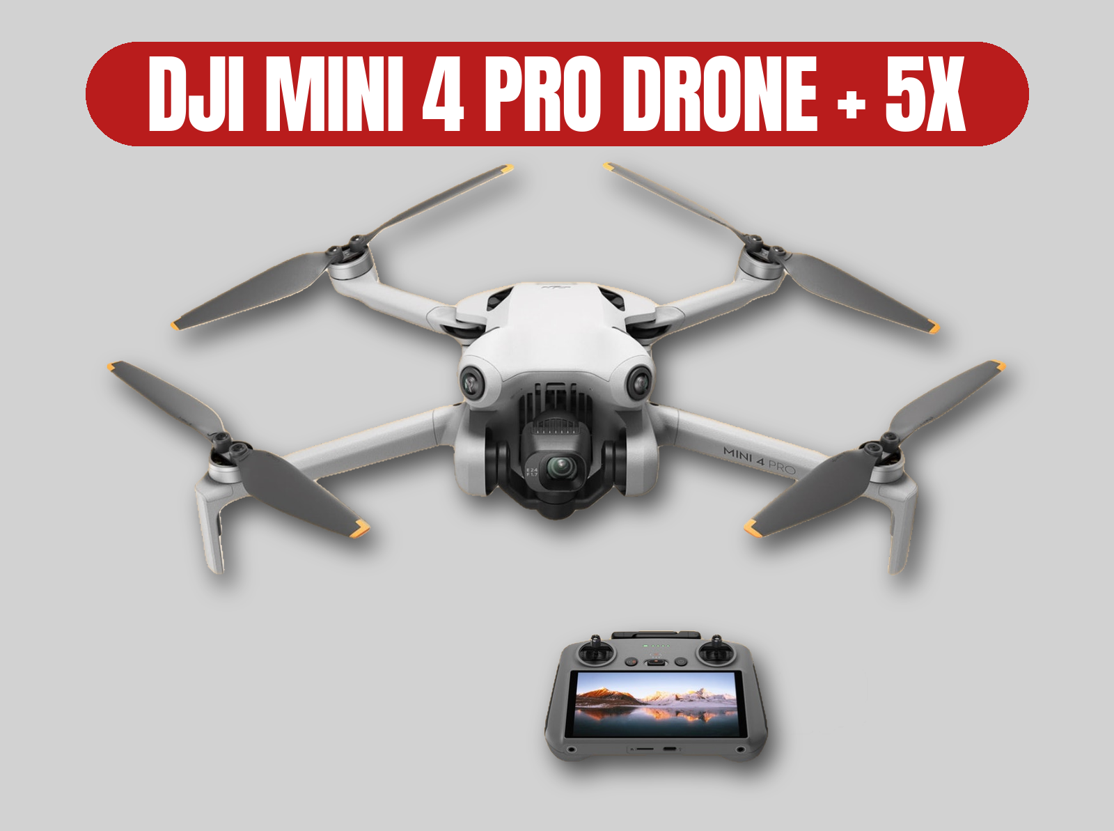 Dji mini 4 pro drone | 5x batteries / 256gb sd card / nd filter set