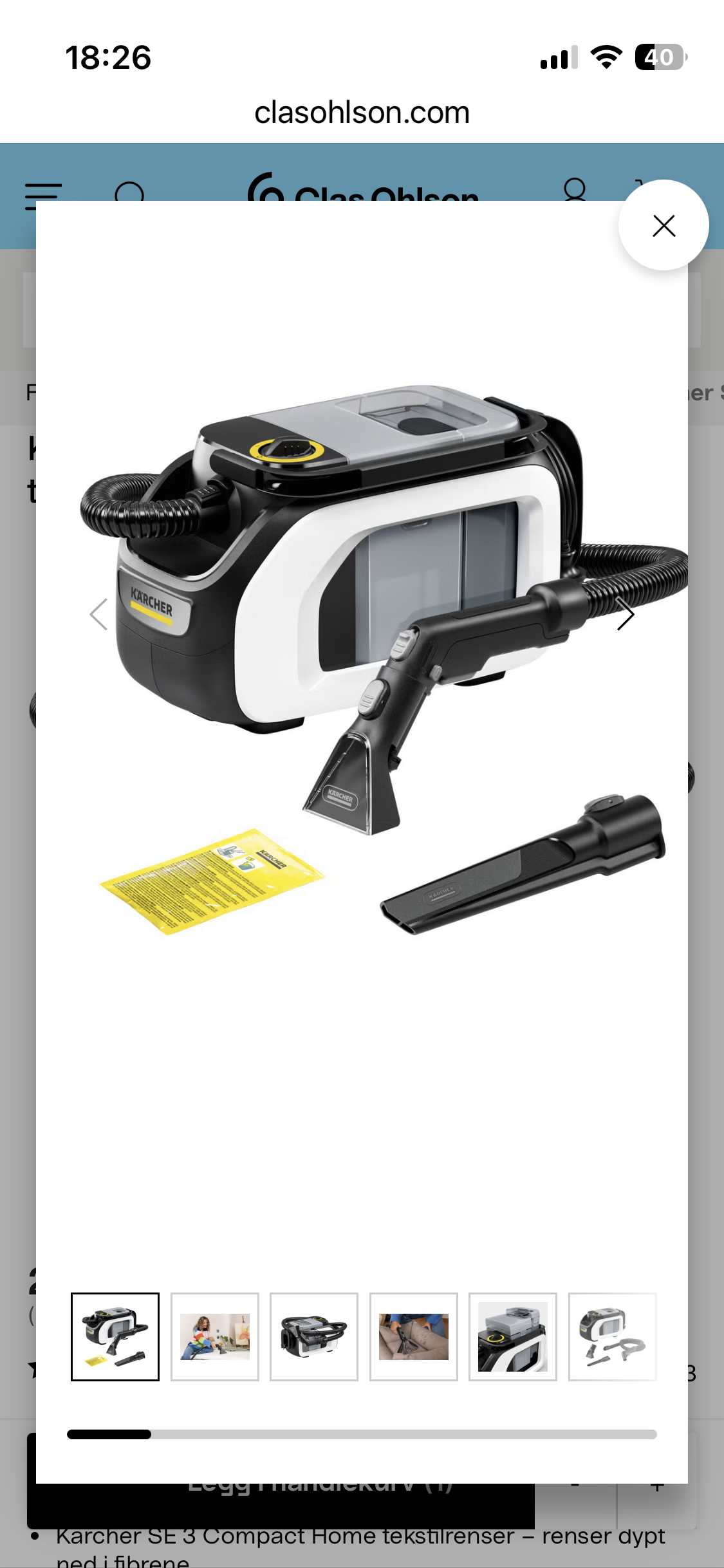 Møbelrenser - kärcher se3