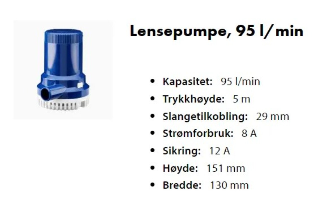 Lensepumpe 95 l/min