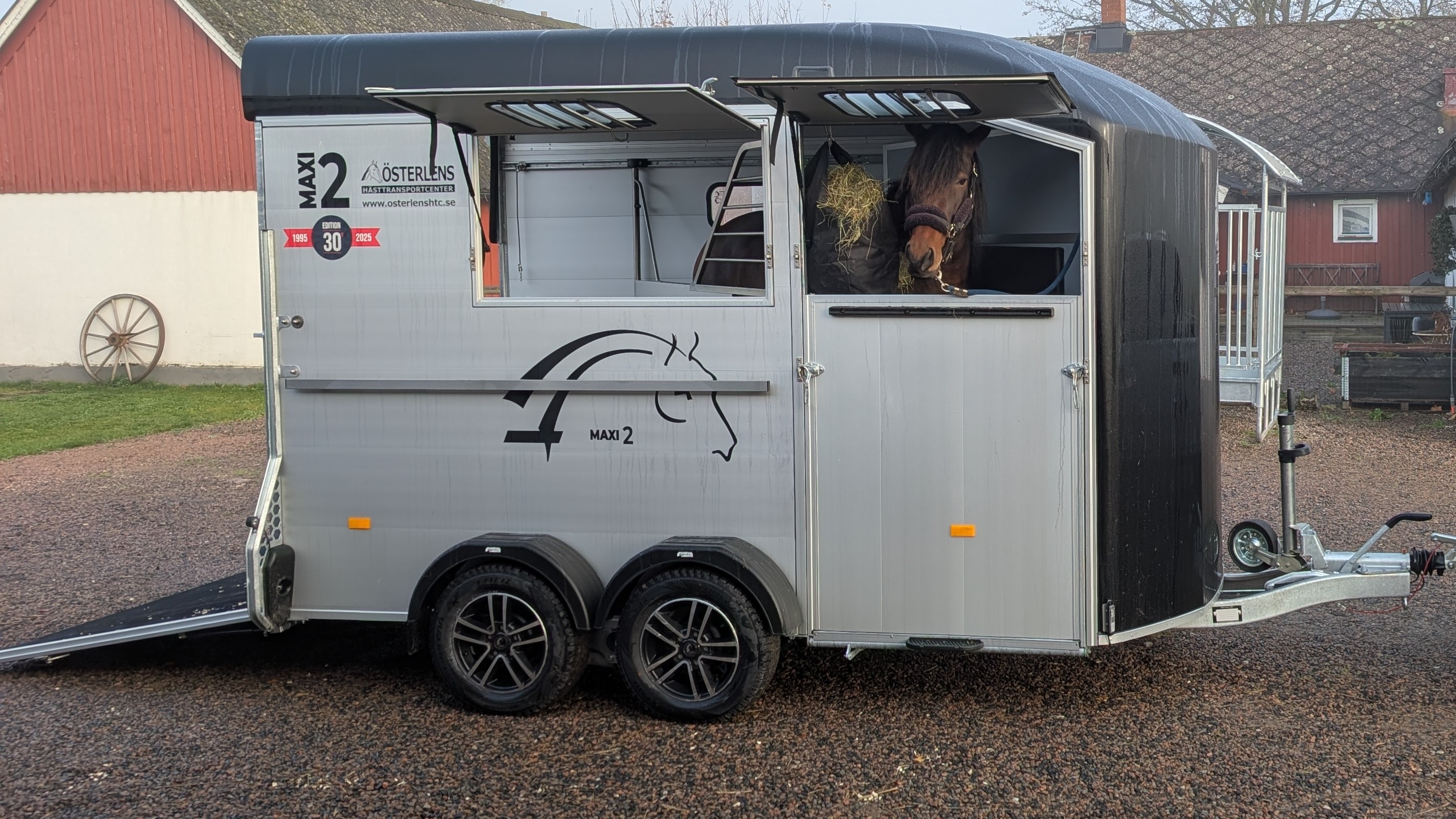 Hästtransport diagonal lastad be