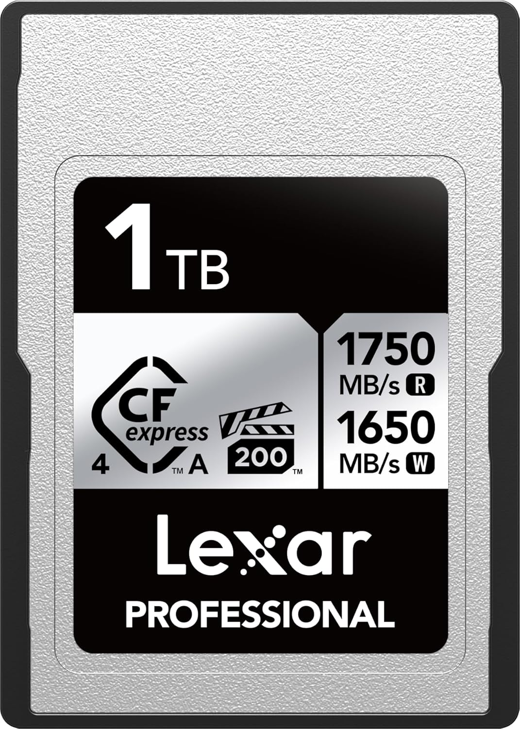 Lexar 1tb professional cfexpress type a silver 4.0 memory card, for photographers, videographers, up to max 1750/1650 mb/s, 8k video (lcaex
