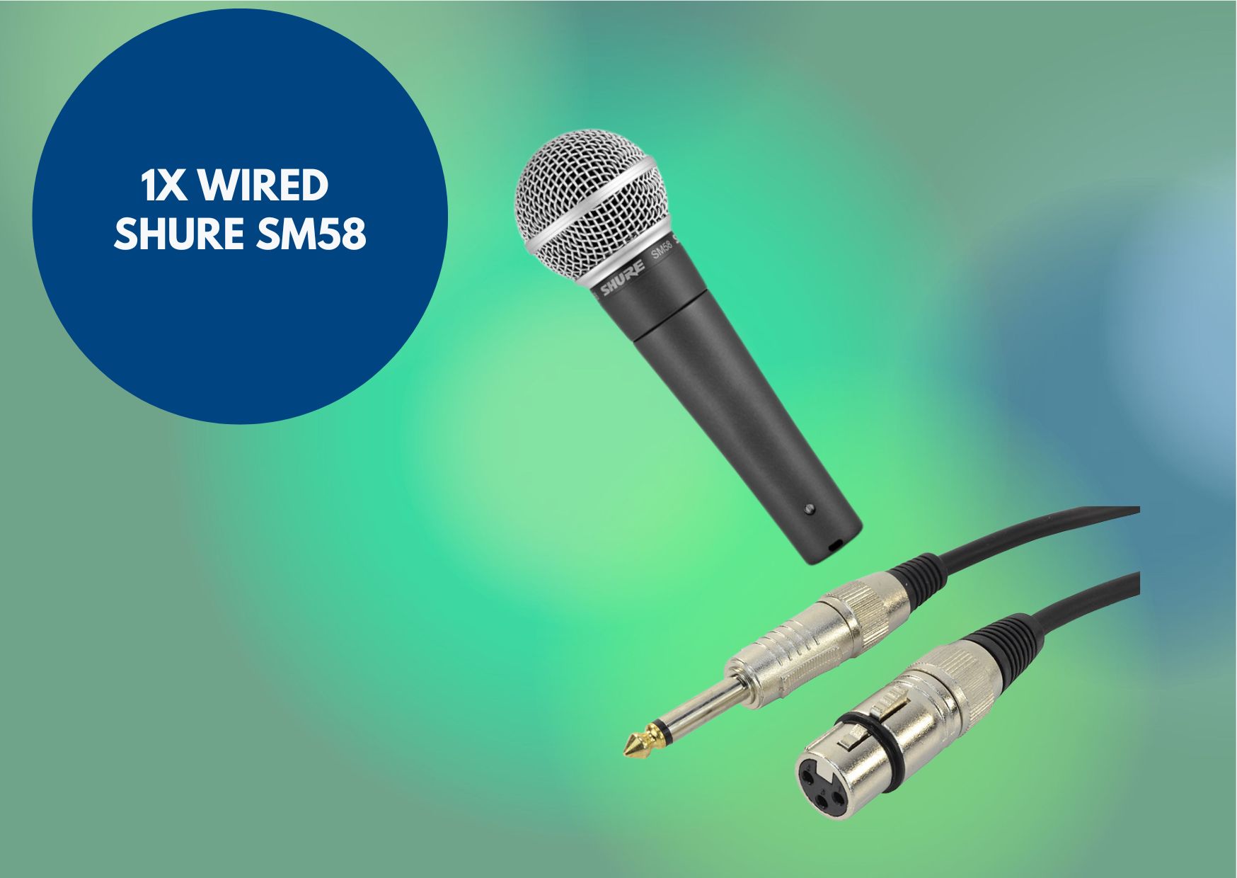 1x shure sm58 mic microphone with xlr to jack
