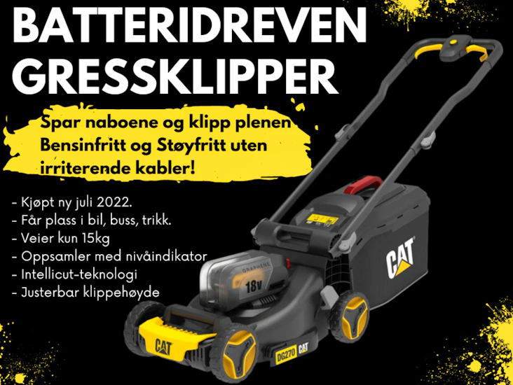 Batteridreven gressklipper!!