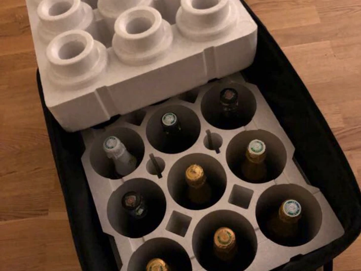 Transportväska - champagne/vinflaskor (12 st)