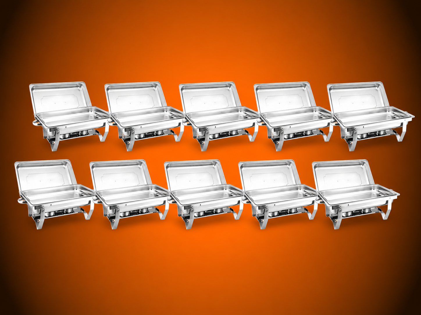 Up to 10 set chaffing dish (silver-9l-read description)