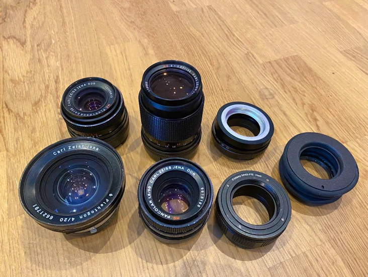 Objektivpaket kreativ vintage 1 "zeiss jena"