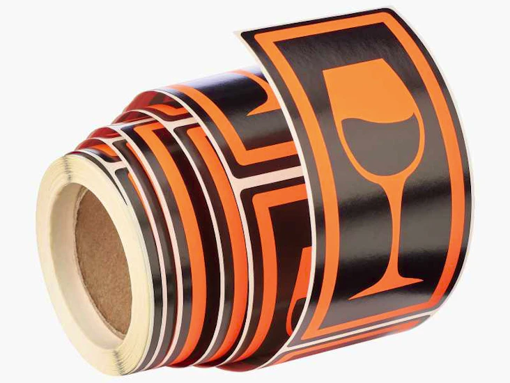 Glass, klistremerke for flytteesker