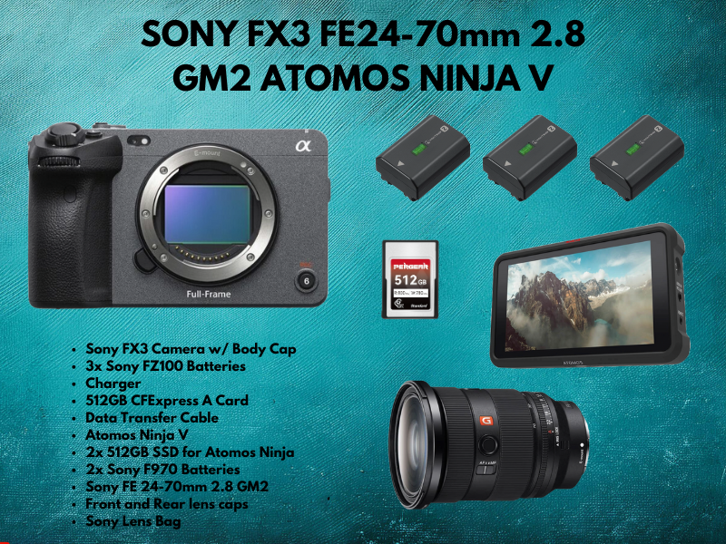 Sony fx3 24-70mm f/2.8 gm2 atomos ninja v