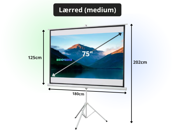 Projektor lærred 75" - 84"