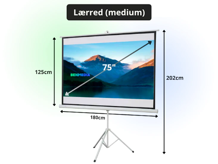 Projektor lærred 75" - 84"