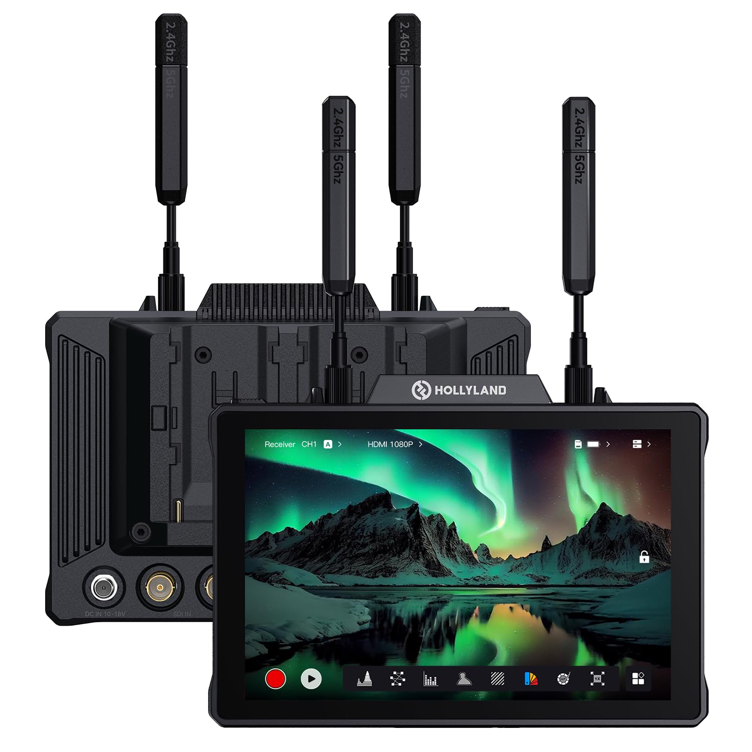 Hollyland pyro 7 wireless 7" monitor transmitter/receiver (2 set)