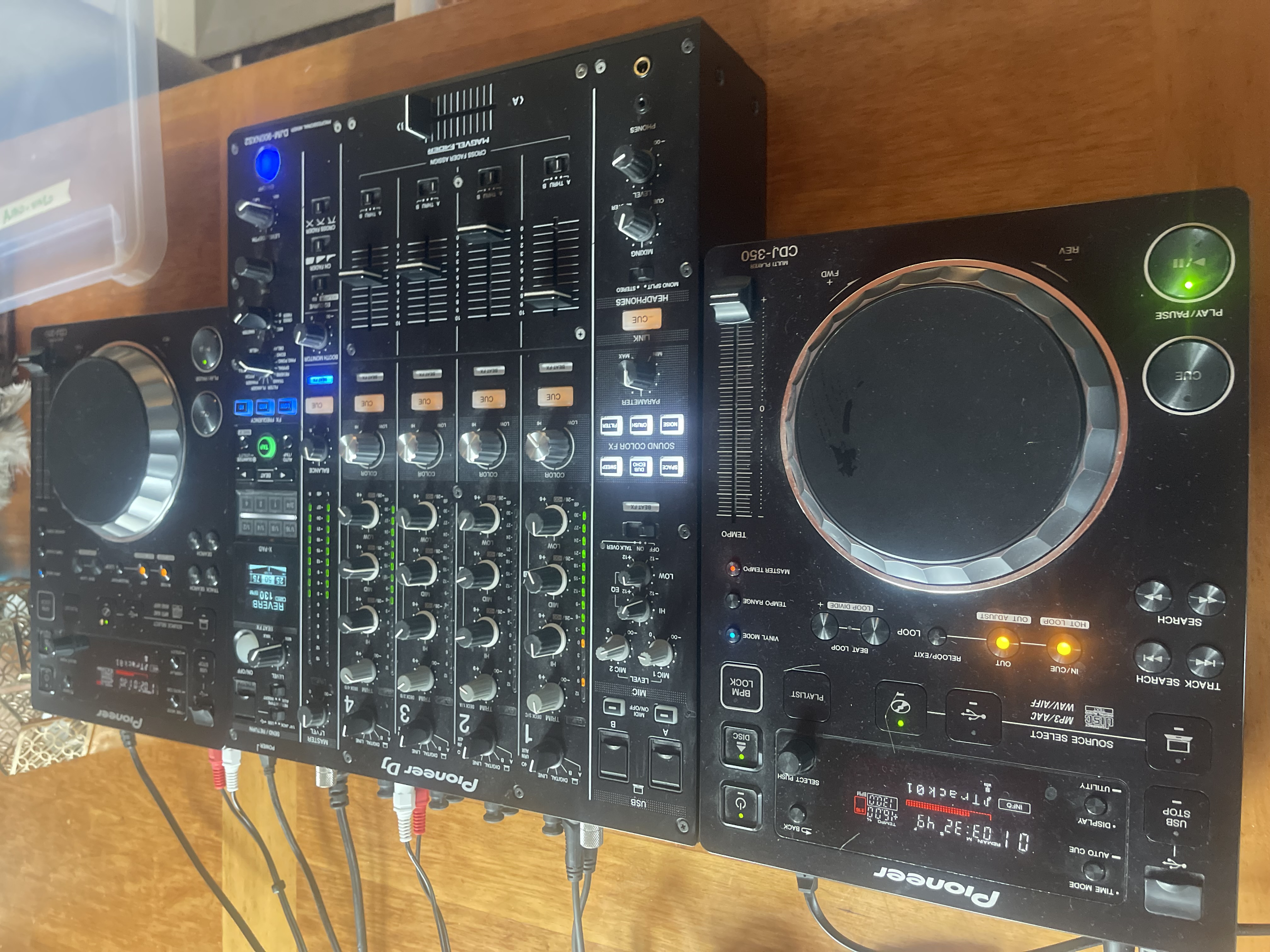 Dj-paket – pioneer djm-900nxs2 + 2x cdj-350 inkl kablar