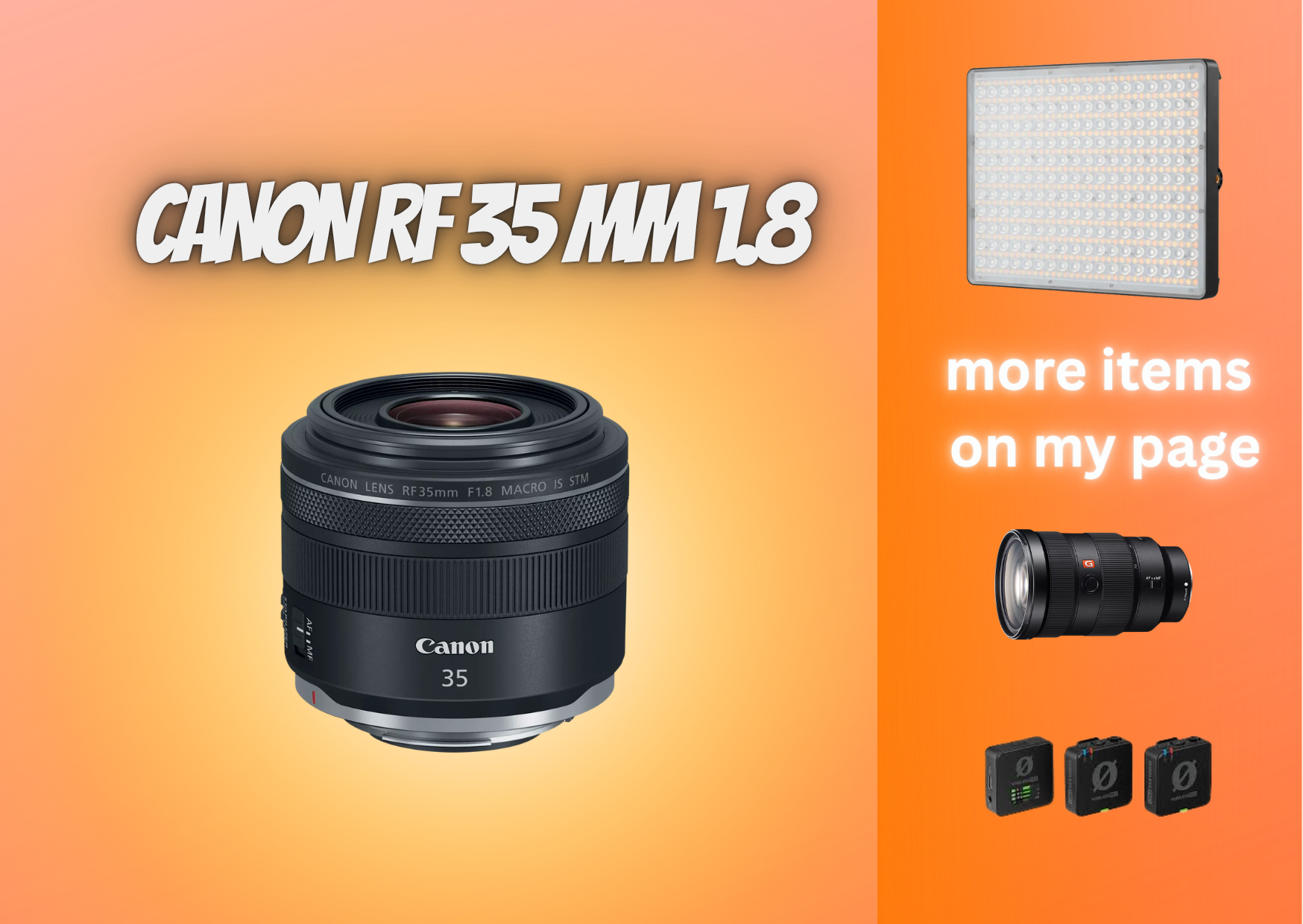 Canon  rf 35mm  35 mm f1.8 macro is stm  gb weekend discount