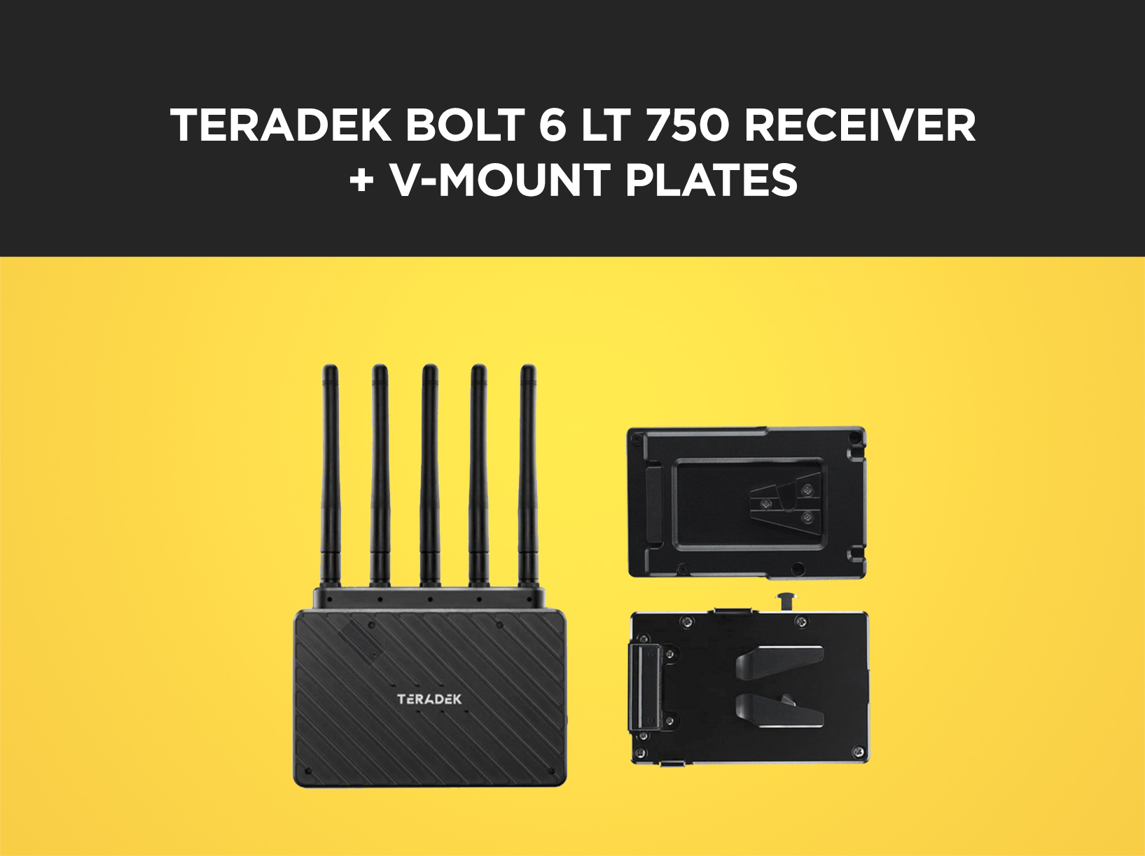 Teradek bolt 6 lt 750 rx wireless video sdi/hdmi receiver (+ v-mount plates)