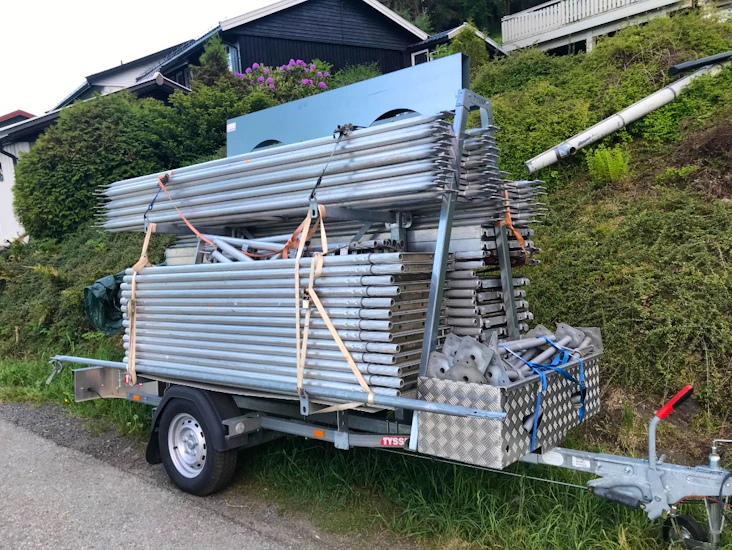 Solideq ramme alu stillas ca 100m2 til utleie