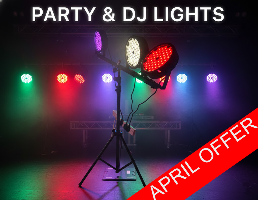 Led party & dj lights – 3× betopper lpc008s with stands