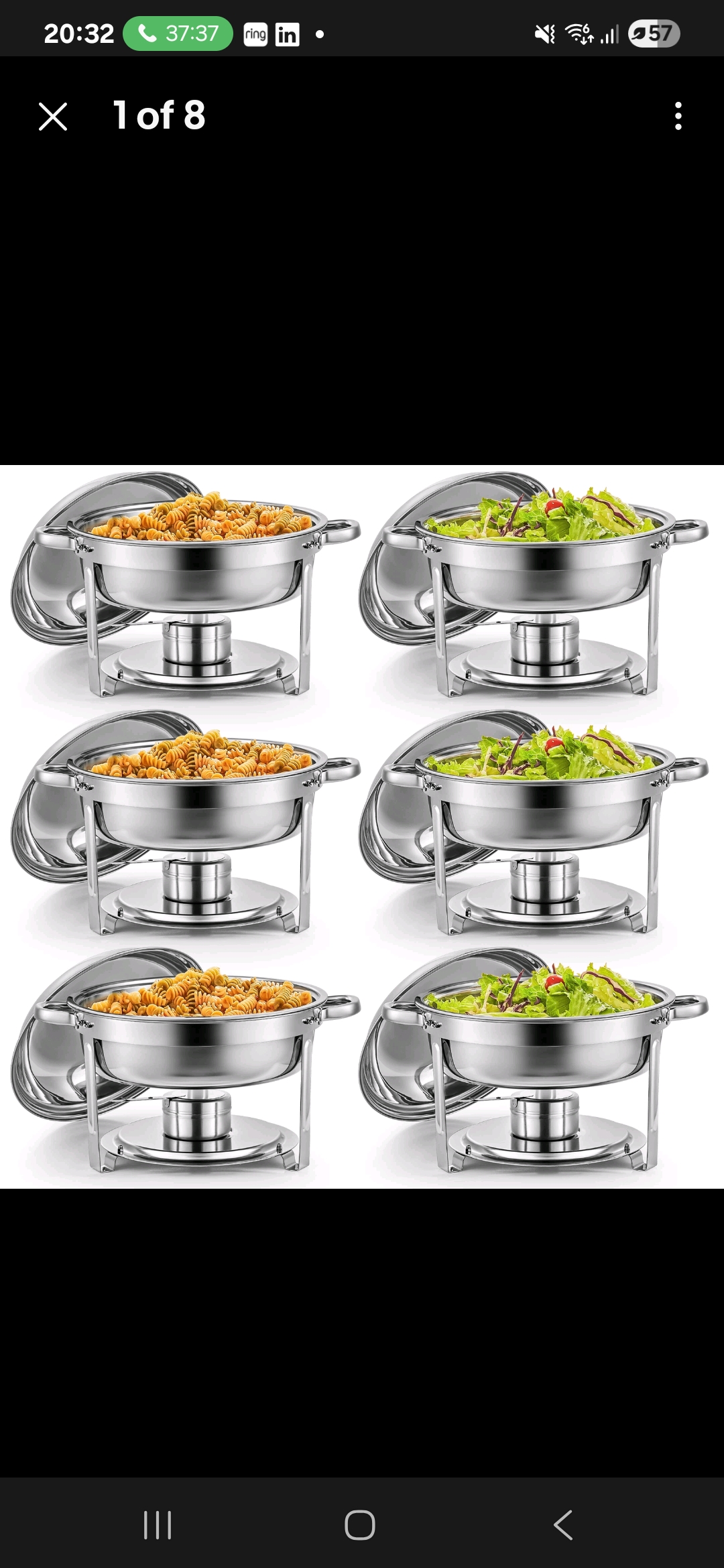 6x round chaffing dishes