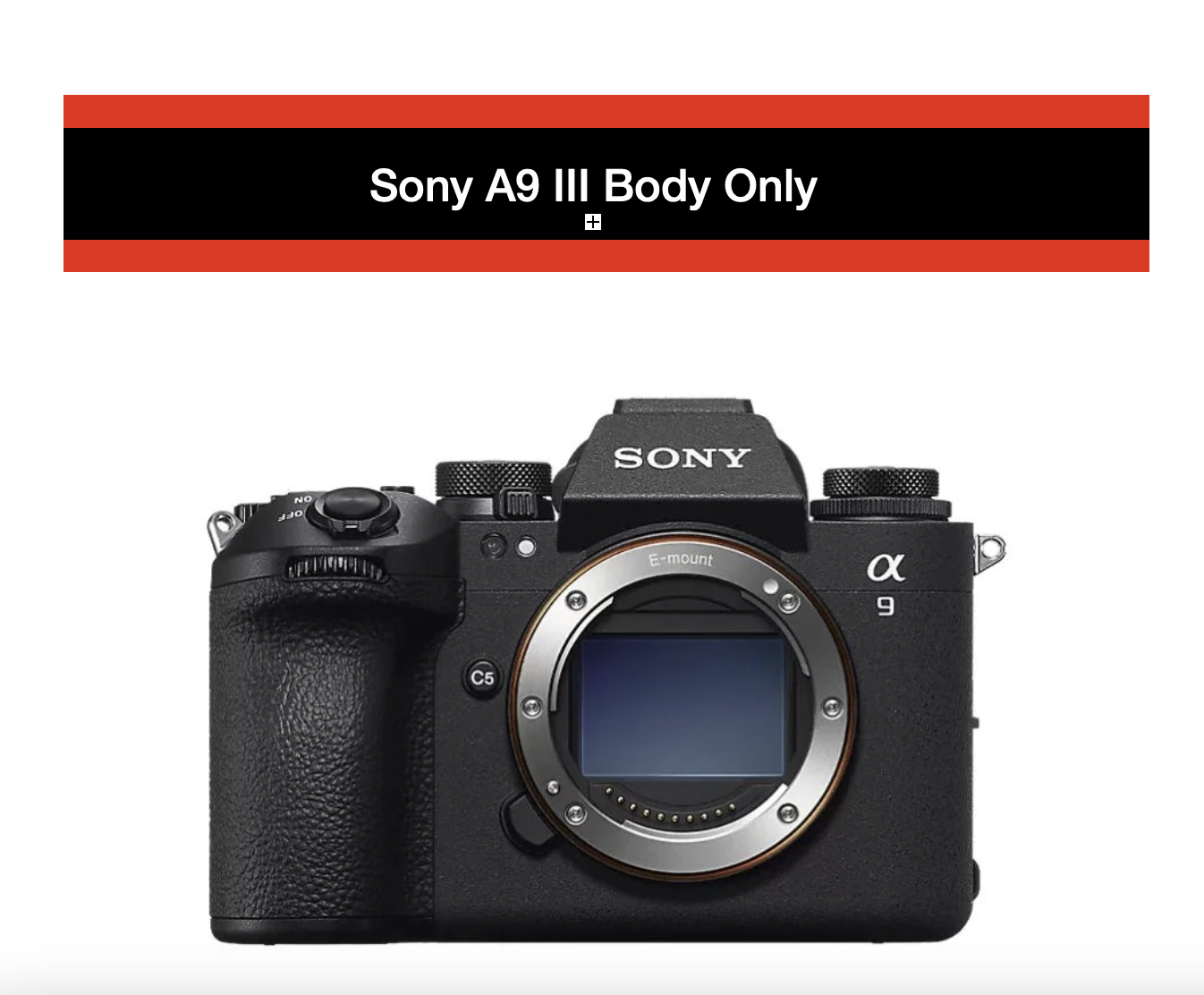 Sony a9iii  body alone / sony a9 iii
