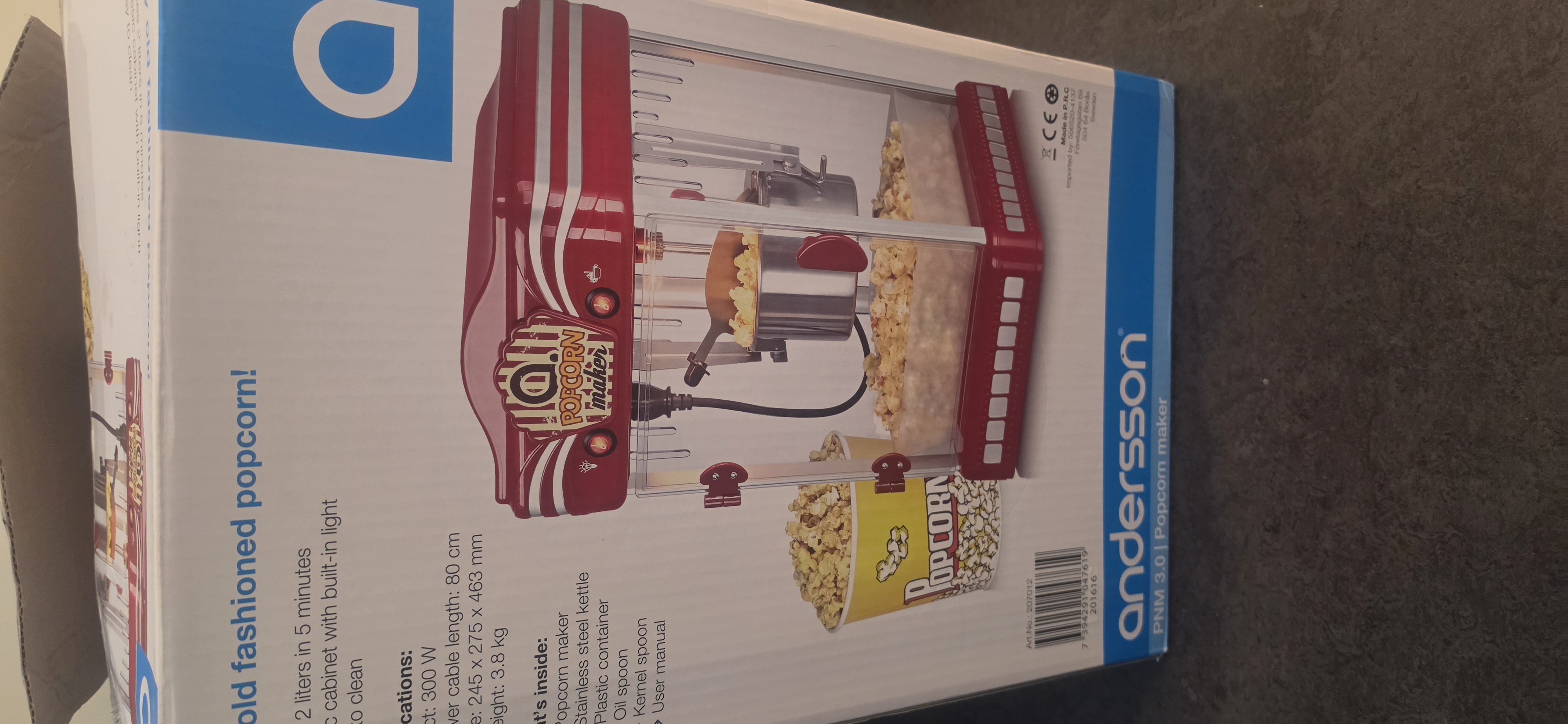 Retro popcornmaskin för festen, barnkalaset eller filmmys! 🍿✨
