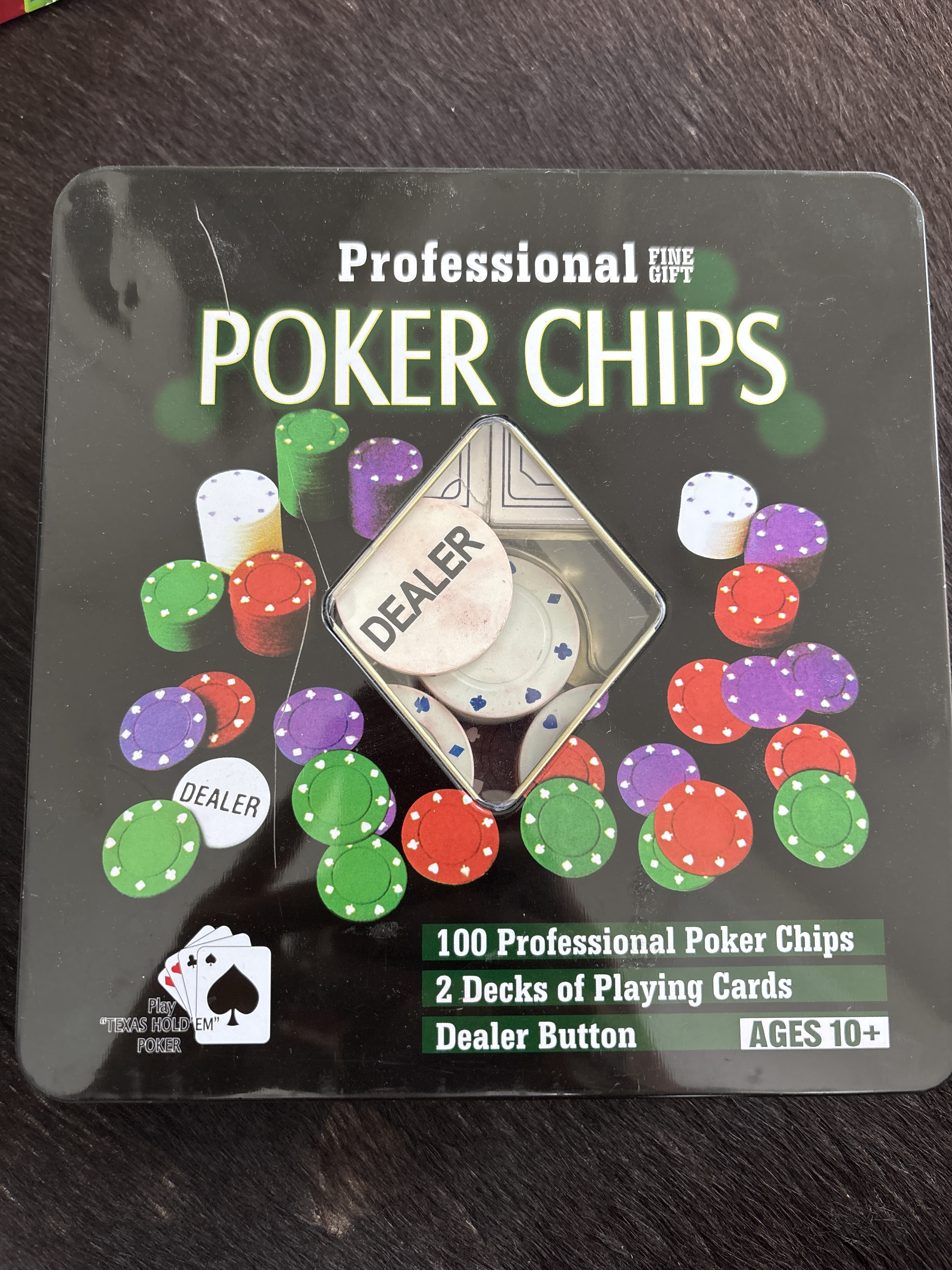 Poker chips och kort