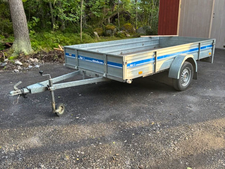 Obromsat släp 3x1,5m