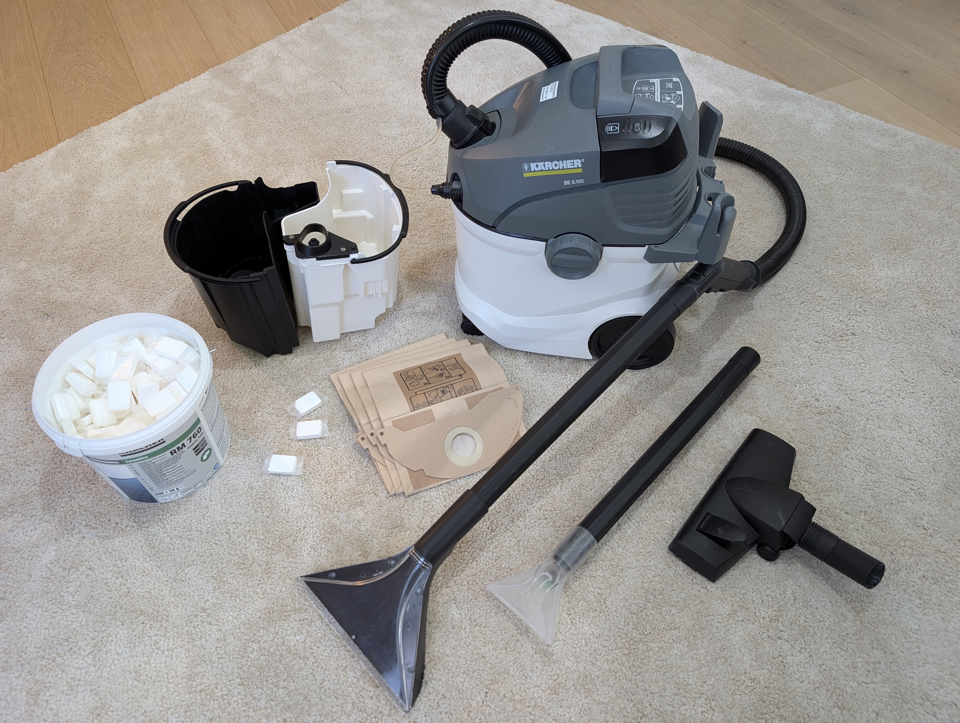Kärcher se 6.100 – kraftig tepperenser & grovstøvsuger (alt-i-ett!)