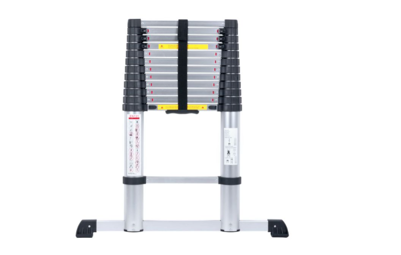 Teleskopstige 3,8 m – stabil m/stabilisator (150 kg)