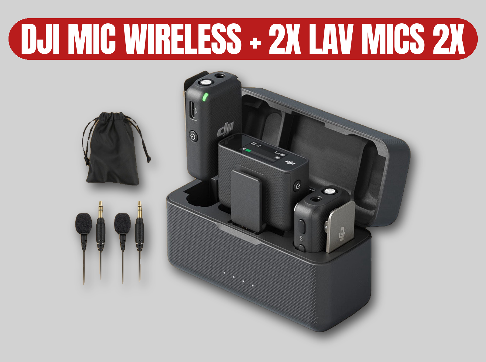 Dji mic wireless kit | 2x lav mics / 2x transmitters / rode go 2 alternative