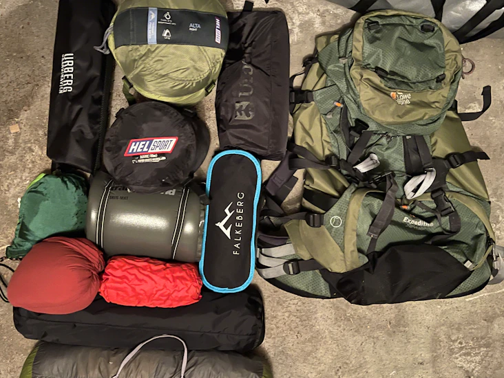 Komplett pakke til friluftsliv