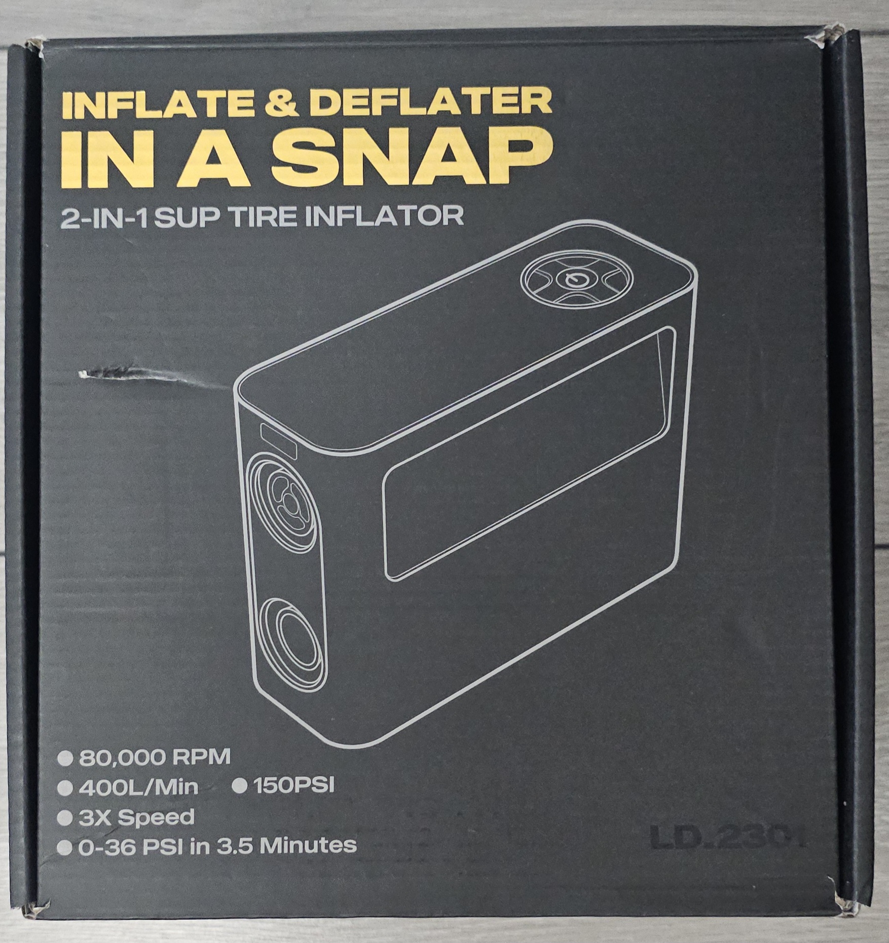 Windgallop ‎ld-2301 tire inflator portable air compressor