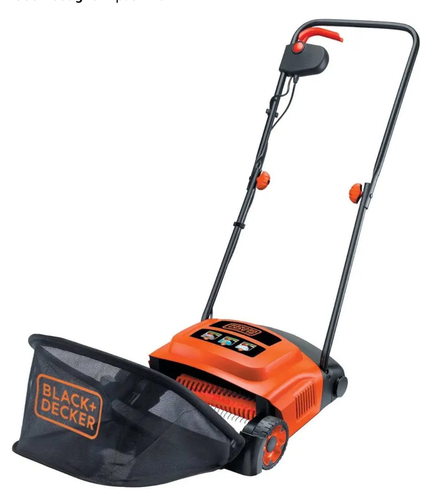 Black and decker lawn raker / scarifier